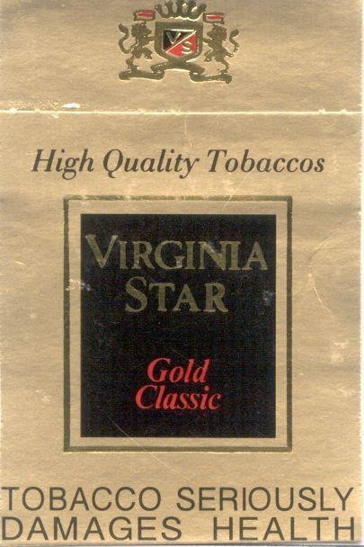 Mẫu nhãn hiệu VS VIRGINIA STAR Gold Classic High Quality Tobaccos