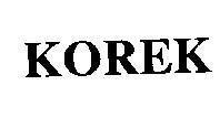 Mẫu nhãn hiệu KOREK