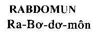 Mẫu nhãn hiệu RABDOMUN, Ra-Bơ-Dơ-Môn