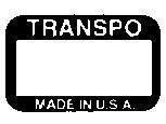 Mẫu nhãn hiệu TRANSPO- MADE IN USA