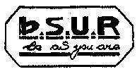 Mẫu nhãn hiệu B.S.U.R BE AS YOU ARE