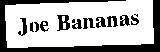 Mẫu nhãn hiệu JOE BANANAS
