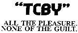 Mẫu nhãn hiệu "TCBY" All the pleasure None of the guilt