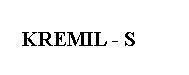 Mẫu nhãn hiệu KREMIL-S