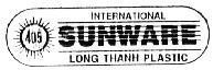 Mẫu nhãn hiệu SUNWARE, INTERNATIONAL, LONG THANH PLASTIC, 405