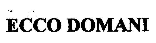 Mẫu nhãn hiệu ECCO DOMANI