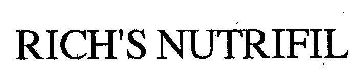 Mẫu nhãn hiệu RICH'S NUTRIFIL