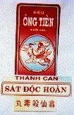 Mẫu nhãn hiệu Hiệu ông tiên cưỡi hạc Thanh Can Sát Độc Hoàn (CUNG SEN SA TUA DE)