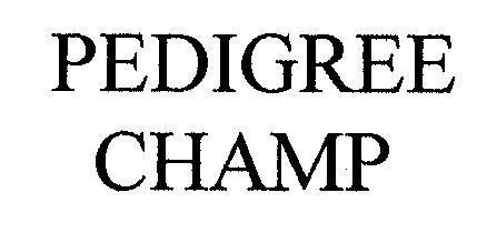 Mẫu nhãn hiệu PEDIGREE CHAMP
