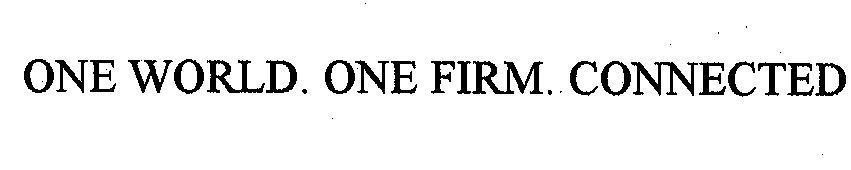 Mẫu nhãn hiệu ONE WORLD. ONE FIRM. CONNECTED