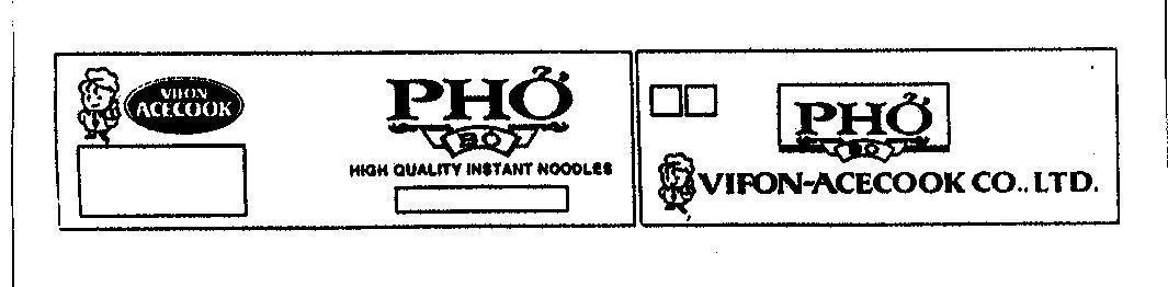 Mẫu nhãn hiệu VIFON-ACECOOK CO., LTD. PHở Bò HIGH QUALITY INSTANT NOODLES