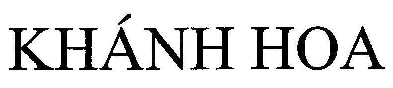 Mẫu nhãn hiệu KHáNH HOA