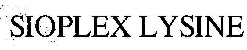 Mẫu nhãn hiệu SIOPLEX LYSINE