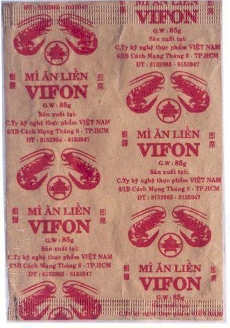 Mẫu nhãn hiệu Mì ĂN LIềN VIFON