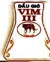 Mẫu nhãn hiệu Dầu gió VIM III Hồng Gấm