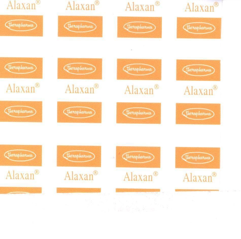 Mẫu nhãn hiệu Therapharma Alaxan