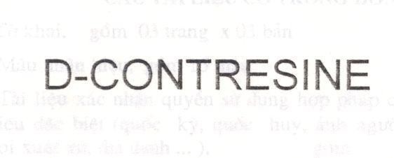 Mẫu nhãn hiệu D-CONTRESINE