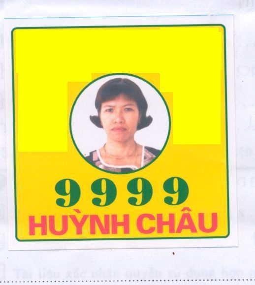 Mẫu nhãn hiệu 9999 Huỳnh Châu
