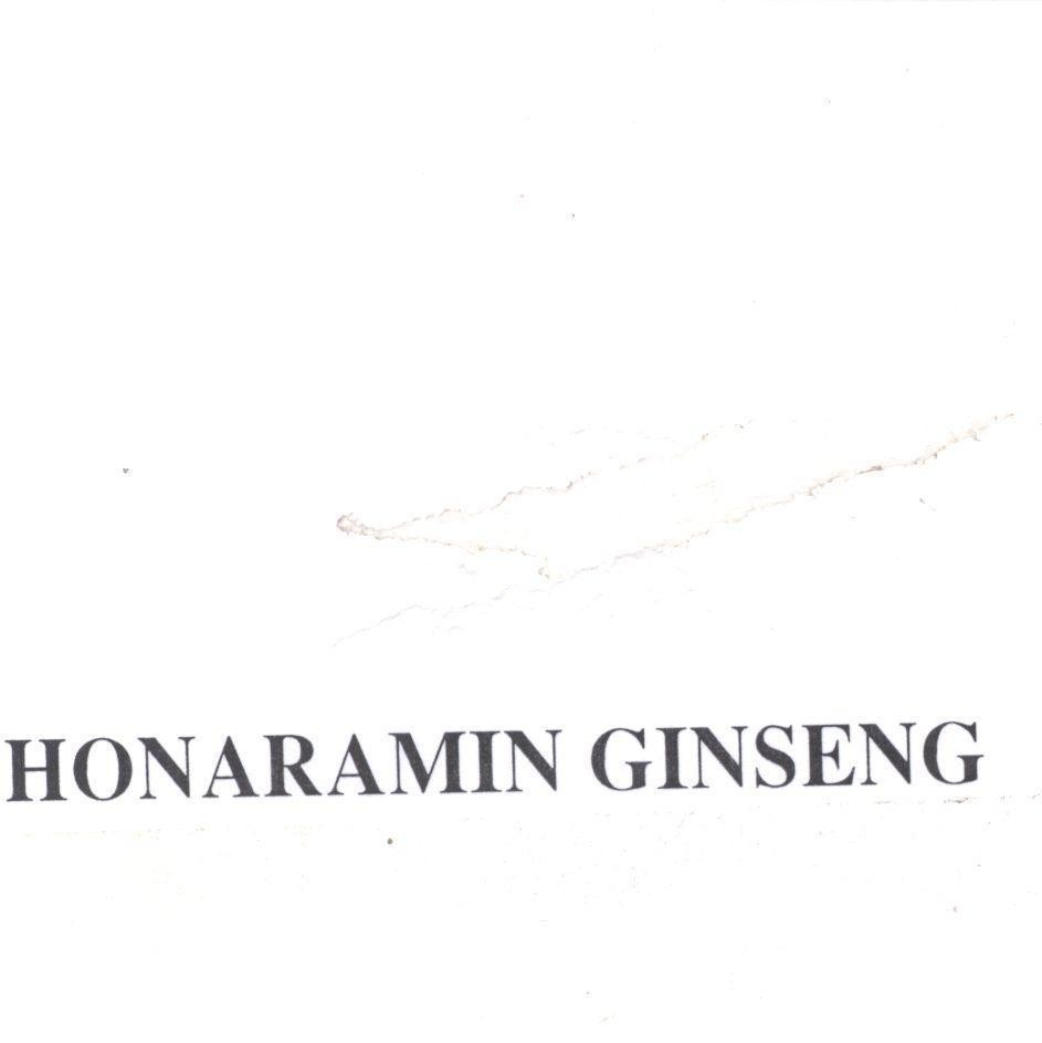 Mẫu nhãn hiệu HONARAMIN GINSENG