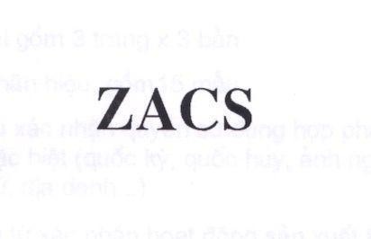 Mẫu nhãn hiệu ZACS