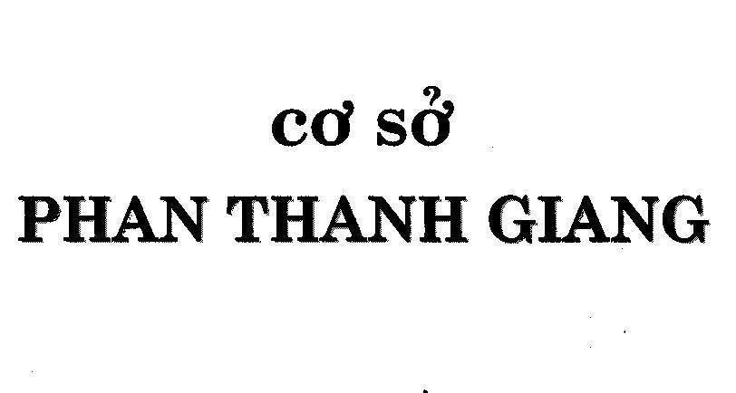 Mẫu nhãn hiệu Cơ sở Phan Thanh Giang
