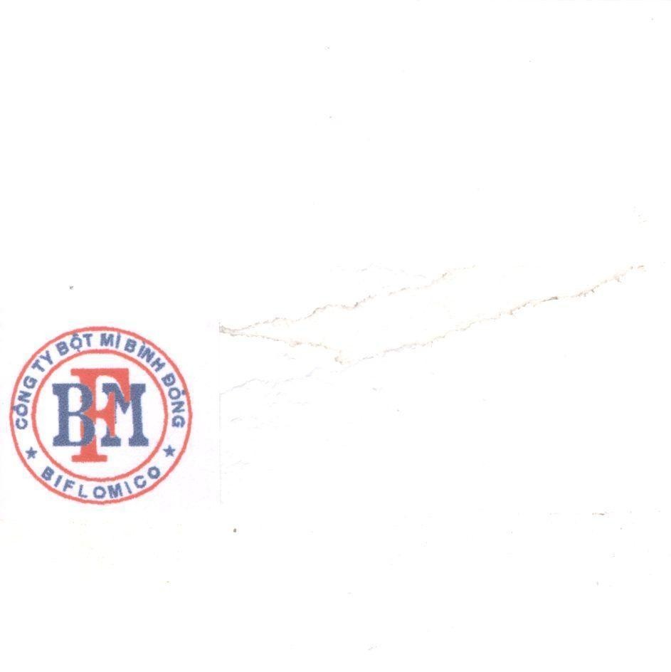 Mẫu nhãn hiệu BFM CôNG TY BộT Mì BìNH ĐôNG