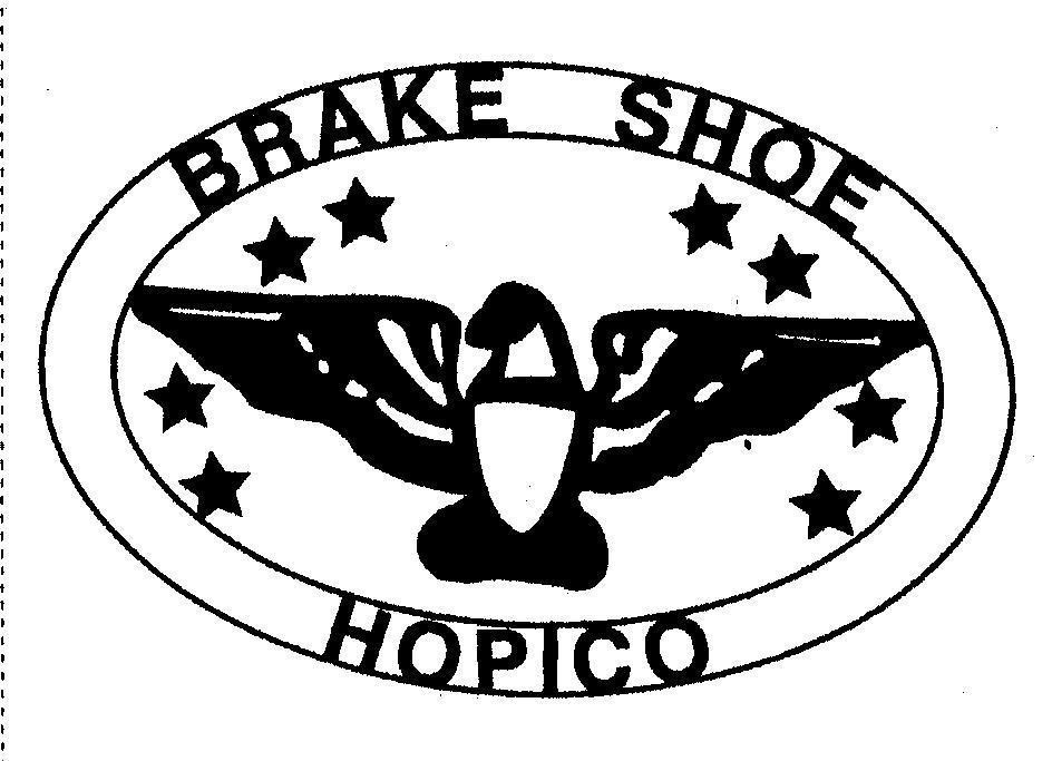 Mẫu nhãn hiệu BRAKE SHOE HOPICO