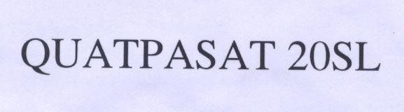 Mẫu nhãn hiệu QUATPASAT 20SL