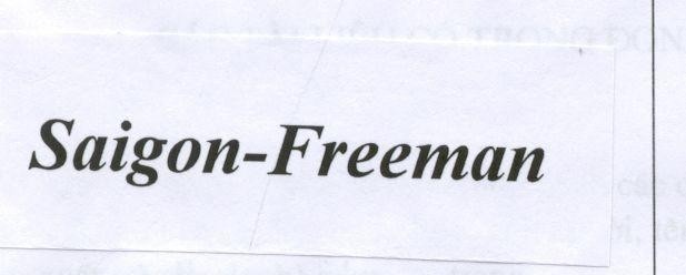 Mẫu nhãn hiệu SAIGON - FREEMAN