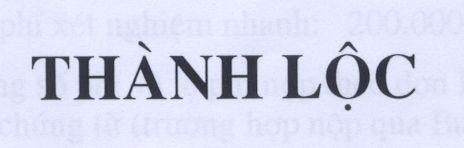 Mẫu nhãn hiệu Thành Lộc