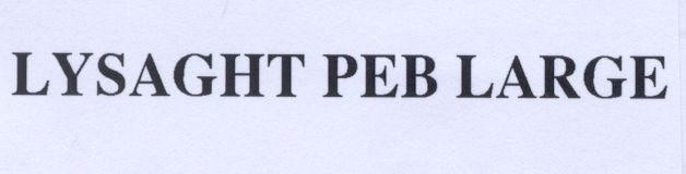 Mẫu nhãn hiệu LYSAGHT PEB LARGE