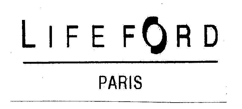 Mẫu nhãn hiệu LIFEFORD PARIS