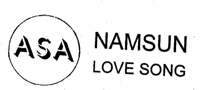 Mẫu nhãn hiệu NAMSUN LOVE SONG ASA