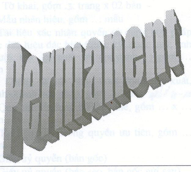 Mẫu nhãn hiệu PERMANENT