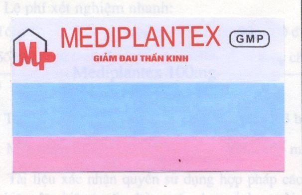 Mẫu nhãn hiệu MP MEDIPLANTEX GIAM DAU THAN KINH GMP