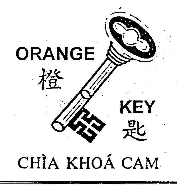 Mẫu nhãn hiệu ORANGE KEY Chía Khoá Cam SHEN HUANG YAO SHI MAU