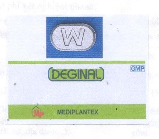 Mẫu nhãn hiệu DEGINAL MP MEDIPLANTEX W GMP