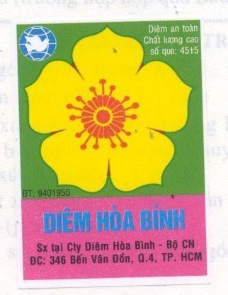 Mẫu nhãn hiệu Diêm Hòa Bình AN TOAN CHAT LUONG CAO