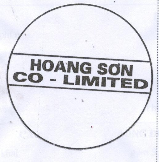 Mẫu nhãn hiệu HOANG SON CO - LIMITED