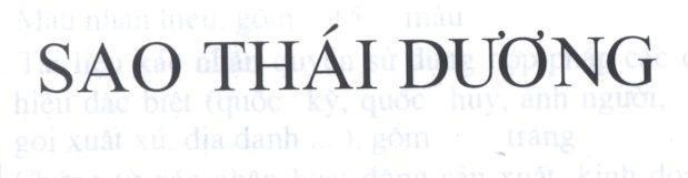 Mẫu nhãn hiệu Sao Thái Dương