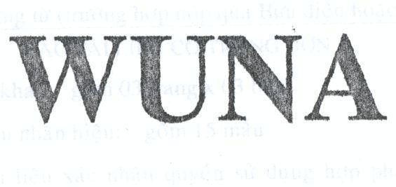 Mẫu nhãn hiệu WUNA