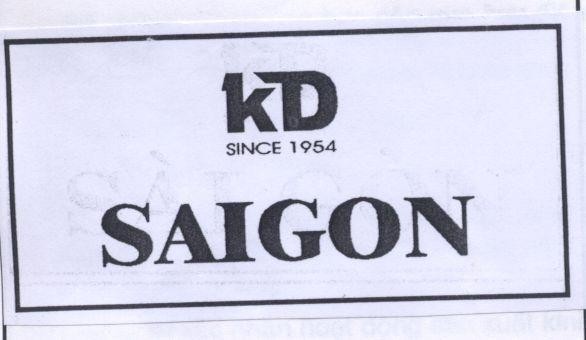 Mẫu nhãn hiệu KD SINCE 1954 SAIGON
