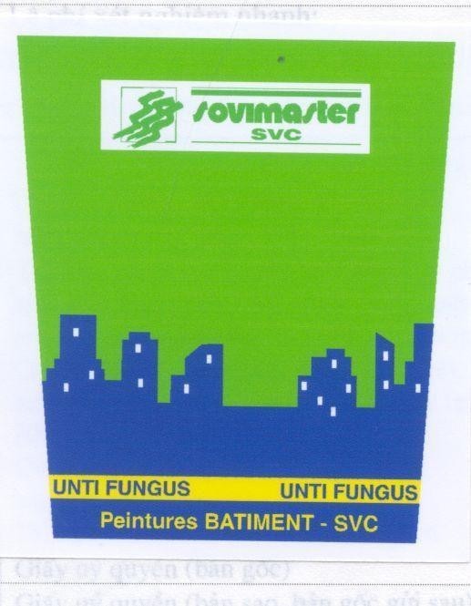 Mẫu nhãn hiệu SOVIMASTER SVC UNTI FUNGUC PEINTURES BATIMENT - SVC