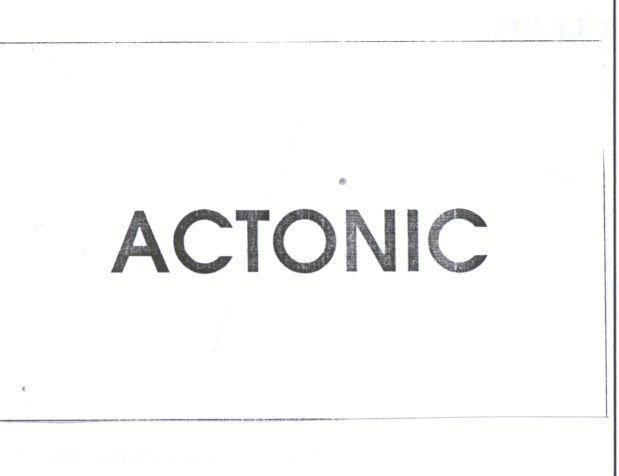 Mẫu nhãn hiệu ACTONIC