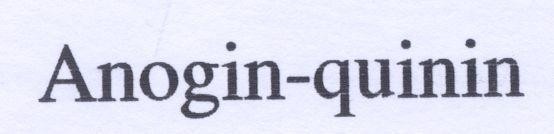 Mẫu nhãn hiệu ANOGIN - QUININ