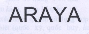 Mẫu nhãn hiệu ARAYA