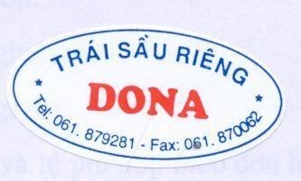 Mẫu nhãn hiệu Trái Sầu Riêng DONA
