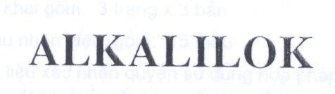 Mẫu nhãn hiệu ALKALILOK