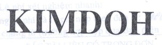 Mẫu nhãn hiệu KIMDOH