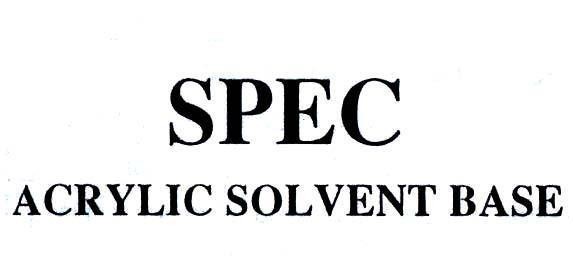 Mẫu nhãn hiệu SPEC ACRYLIC SOLVENT BASE
